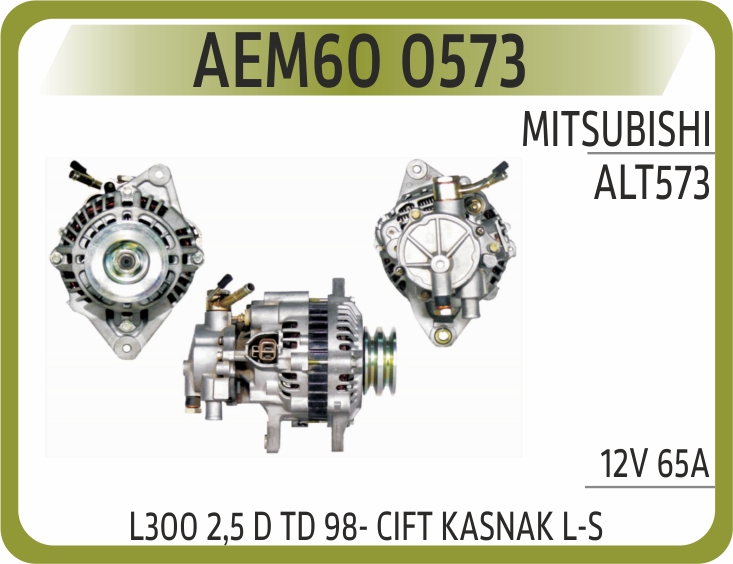 AEM60 0573 ALTERNATOR L300 2,5 D TD 98- CIFT KASNAK L-S 12V 6